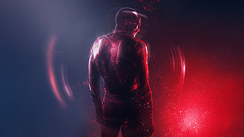 Daredevil Flames Of Justice, daredevil, superheroes, artwork, digital-art, art HD wallpaper