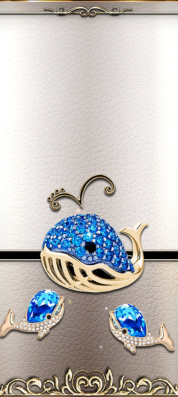 Silver Whale trips, beautiful, electric blue, diamond, jewellery, premium, luxury, leather HD phone wallpaper