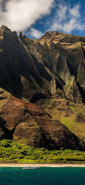 Kauai, Hawaii mountains, backgrounds, Majestic landscapes HD phone wallpaper
