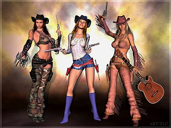 Bring It On, cowgirls, sexy, cgi, fantasy HD wallpaper