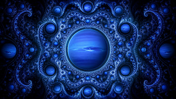 Neptune — Azure Fractal, Planet, Sphere HD wallpaper