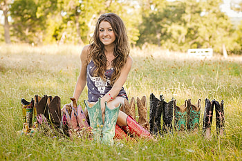 A Cowgirl Can't Have Too Many , cowgirl, field, brunette, trees, grass, boots HD wallpaper
