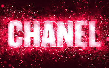Happy Birtay Chanel, , pink neon lights, Chanel name, creative, Chanel Happy Birtay, Chanel Birtay, popular american female names, with Chanel name, Chanel HD wallpaper