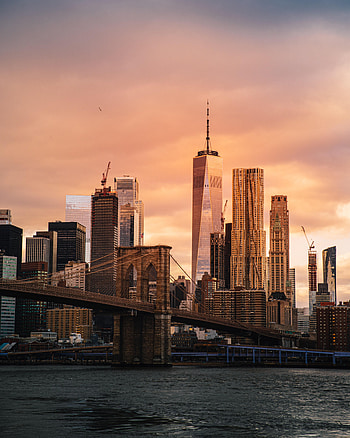 Cities, Architecture, Usa, Building, Skyscrapers, Bridge, United States, New York HD phone wallpaper