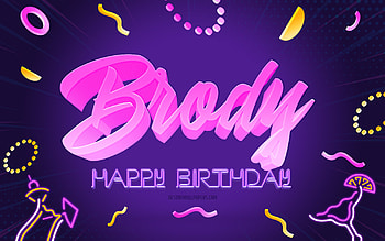 Happy Birtay Brody, , Purple Party Background, Brody, creative art, Happy Brody birtay, Brody name, Brody Birtay, Birtay Party Background HD wallpaper