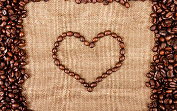 Coffee Beans Heart, Coffee, Bean, Heart, Beans, Beans Heart, Brown, Hearts, Coffee Bean, Coffee Beans HD wallpaper