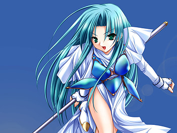 Anime girl in Blueq, , blue, girl, anime HD wallpaper