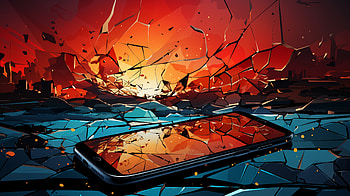 Dynamic Cracked Screen, broken screen, technology HD wallpaper