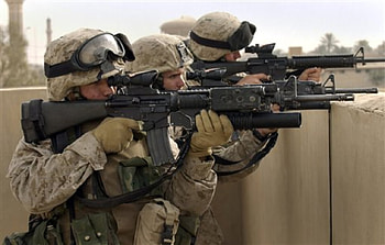 Marines, military, marine corps, m16a4 HD wallpaper