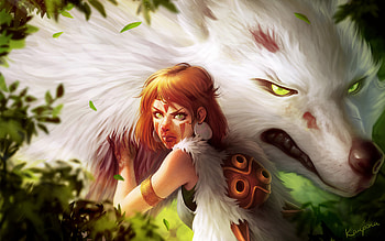 Princess Mononoke , princess-mononoke, artist, digital-artist, artwork, artstation HD wallpaper