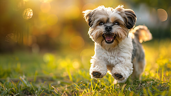 Adorable Shih Tzu in Sunlit Garden, shih tzu HD wallpaper