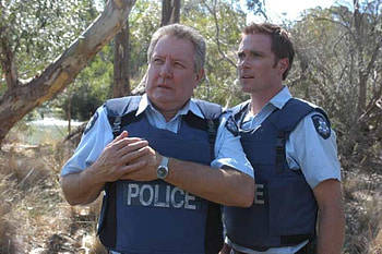 Blue Heelers, blue, heelers, police, man, forest HD wallpaper