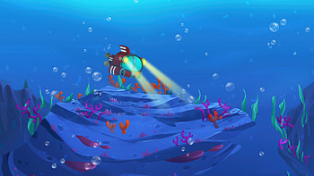 Underwater Journey Coral Reef Submarine, submarine, sea, ocean, artist, artwork, art, digital-art, artstation HD wallpaper