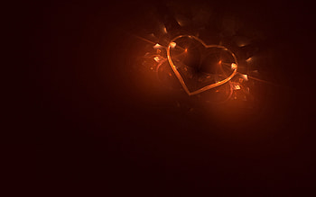 Abstract, Glare, Fractal, Heart HD wallpaper