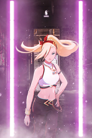 ino, naruto, neon, larx, animegirl, anime HD phone wallpaper