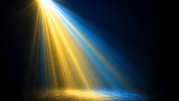 Golden & Blue Beam —, Spotlight HD wallpaper