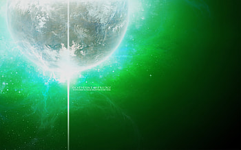Electricisity by Catherine Liversidge, planet, deviant art, green, space, catherine liversidge HD wallpaper