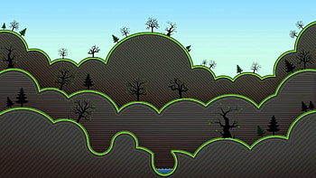 Water, Trees, Vector, Forest HD wallpaper