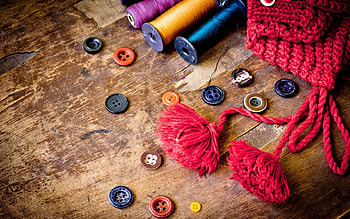 Miscellanea, Miscellaneous, Old, Table, Cap, Threads, Thread, Buttons HD wallpaper