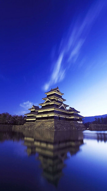 Matsumoto Castle, graphy spots, Reflection graphy, Sightseeing HD phone wallpaper