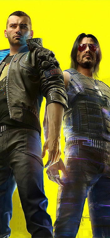 V and Johnny, Cyberpunk 2077 HD phone wallpaper