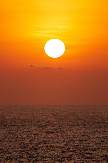 Nature, Sunset, Sea, Sun, Horizon HD phone wallpaper