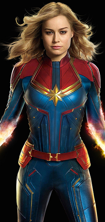 Captain Marvel/Brie Larson, Brie Larson, movie, Captain Marvel HD phone wallpaper