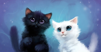 Anime, Kittens HD wallpaper