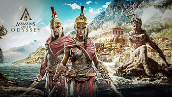 Assassin's Creed, fantasy, man, couple, game, assassins creed, romans, odissey HD wallpaper