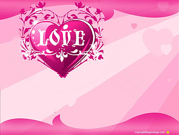 Decorated Love, pink, white, love, floral, hearts, flowers, heart HD wallpaper