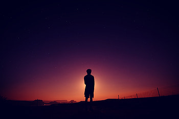 Sky, Night, Dark, Silhouette HD wallpaper