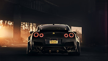 Nissan GT-R Black, cars , Menacing aura, Powerful presence HD wallpaper