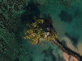 Warwick resort, Fiji, sea, holiday, aerial view HD wallpaper