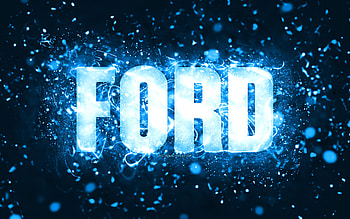 Happy Birtay Ford, , blue neon lights, Ford name, creative, Ford Happy Birtay, Ford Birtay, popular american male names, with Ford name, Ford HD wallpaper
