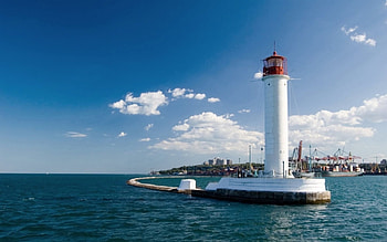 Woronzow lighthouse, Ukraine Schwarzes Meer, que landscapes, Coastal beauty HD wallpaper