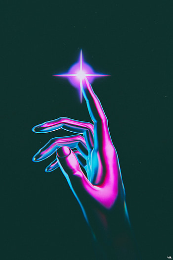 Art, Shine, Hand, Brilliance, Touching, Touch, Star HD phone wallpaper
