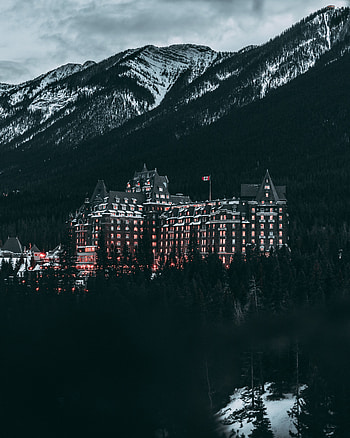 Winter, Nature, Trees, Mountains, Snow, Lock, Canada HD phone wallpaper