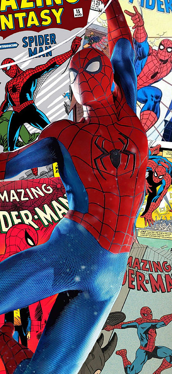 SPIDERMAN NWH, head, red HD phone wallpaper