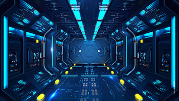 Art, Corridor, Sci-Fi, Spaceship, Tunnel, Station HD wallpaper