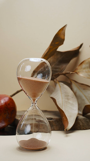 Hourglass and pomegranate, Stone slab HD phone wallpaper