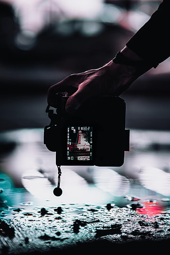 Night, Hand, Technologies, Technology, Shooting, Survey, Camera HD phone wallpaper