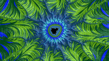 Fractal Art for your - Lush Rainforest Green Around a Lake, green, CGI, pattern, psychedelic, trippy, Abstract, fractal, abstract green HD wallpaper