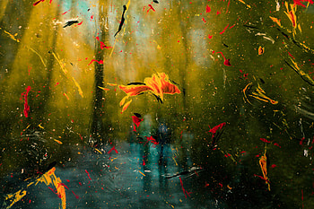 Abstract, Paint, Surface, Glass, Stains, Spots, Smears, Strokes HD wallpaper