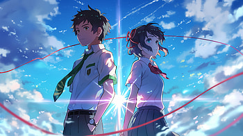 Your Name. - Taki & Mitsuha, Anime, Your Name., Taki Tachibana, Mitsuha Miyamizu HD wallpaper