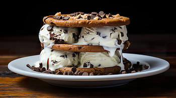 Ice Cream Cookies, ice cream sandwich, food, ice cream HD wallpaper