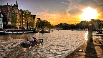 Amsterdam Skyline, , backgrounds HD wallpaper