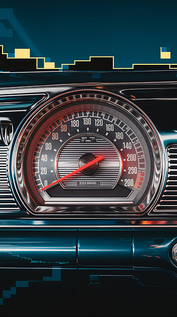 Dynamic Speedometer: Your Perfect , vintage car HD phone wallpaper