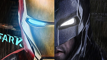 Ironman Vs Batman Mask, iron-man, batman, superheroes, artist, artwork, digital-art, artstation HD wallpaper