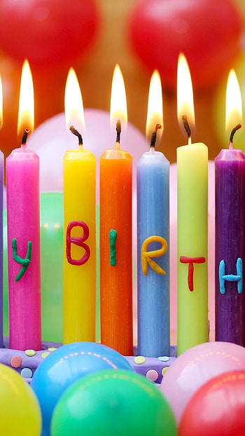 Happy Birtay, Colorful Candles HD phone wallpaper