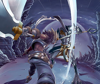 Dungeon Fighters, abel baron, dungeon fighter online, games, fighting, dungeon fighter, fight, game, armour, dfo, weapons, armor, action, swords, video game, battle, video games, spear, spiky hair HD wallpaper